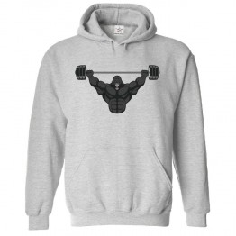 Gorilla Weight Lifting Classic Unisex Kids and Adults Pullover Hoodie							 									 									